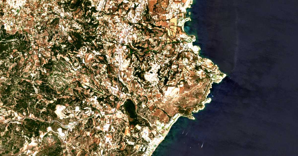 Satellitenkarte von Koskinoú