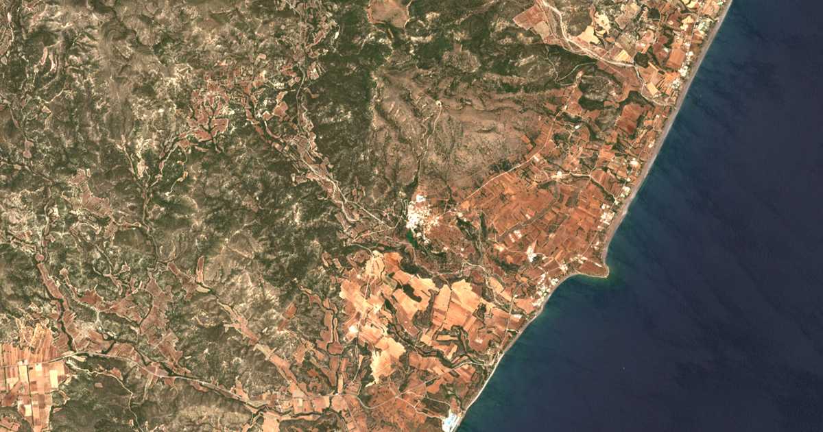 Satellitenkarte von Lachania
