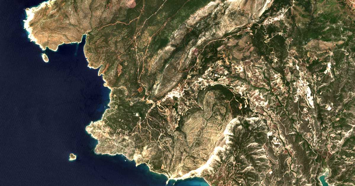 Satellitenkarte von Monolithos