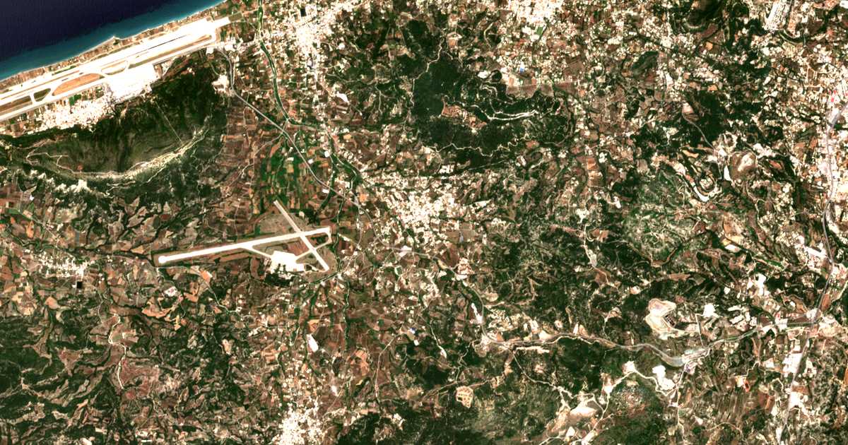 Satellitenkarte von Pastida
