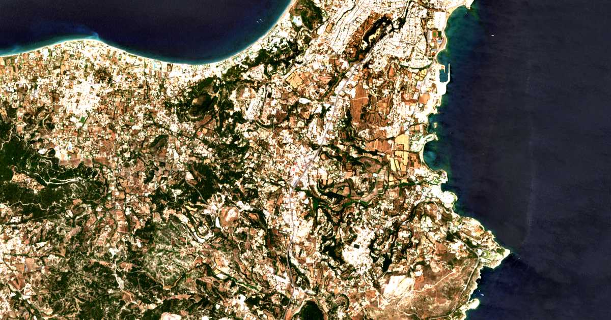Satellitenkarte von Sgouroú