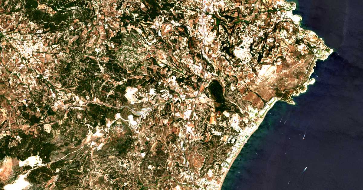 Satellitenkarte von Vrysiá