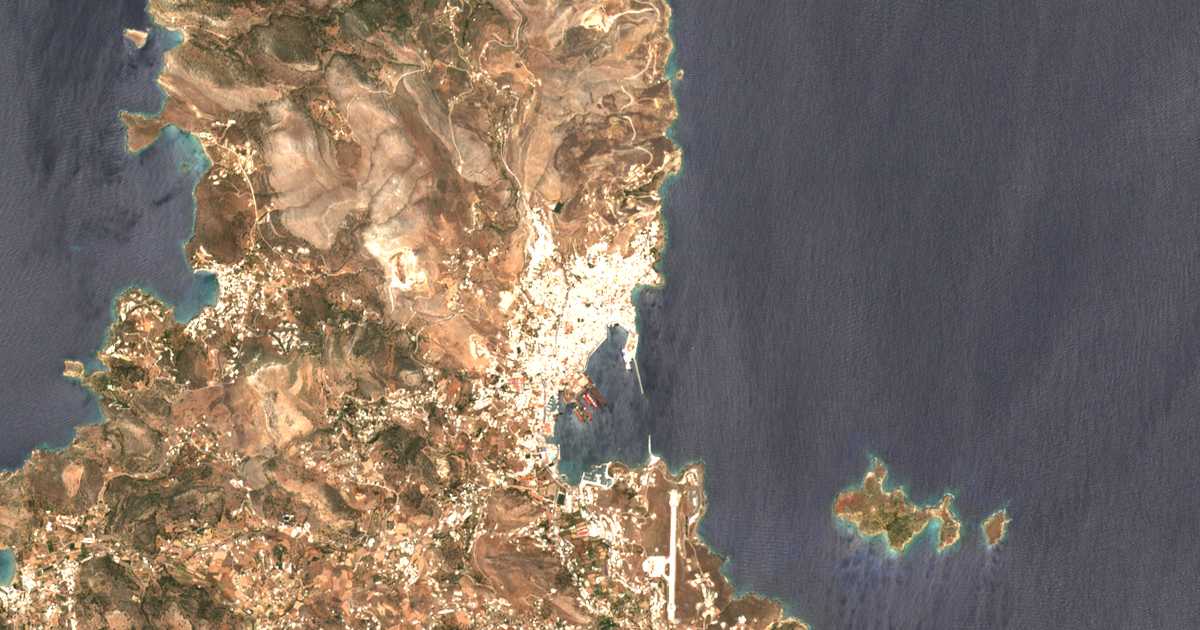 Satellitenkarte von Ermoupoli