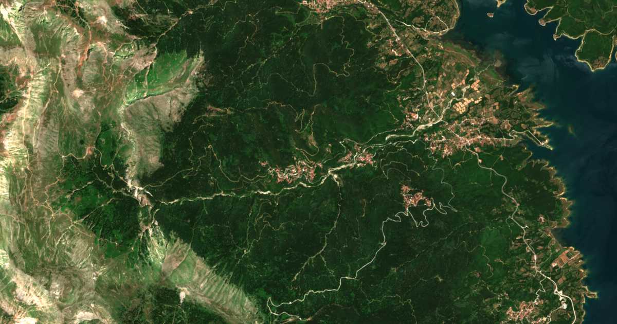 Satellitenkarte von Fylaktí