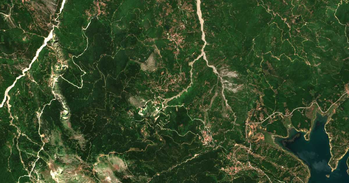 Satellitenkarte von Anthochórion