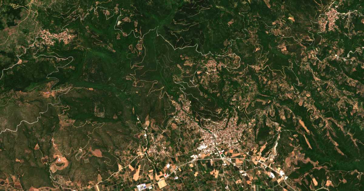 Satellitenkarte von Metaxochórion