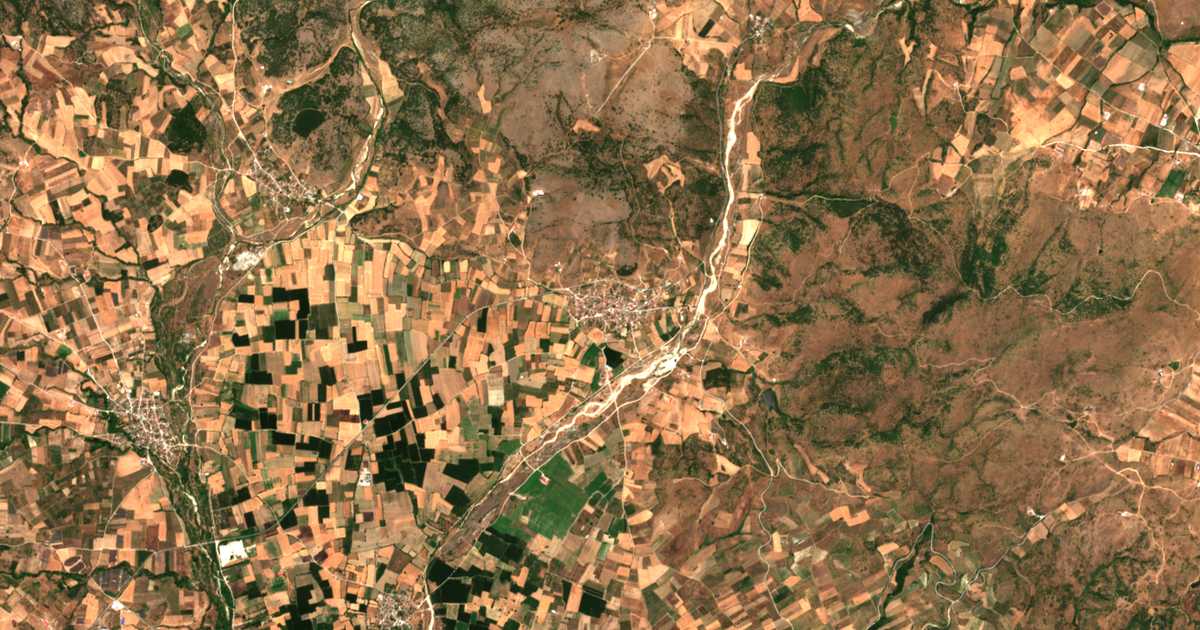 Satellitenkarte von Evangelismós