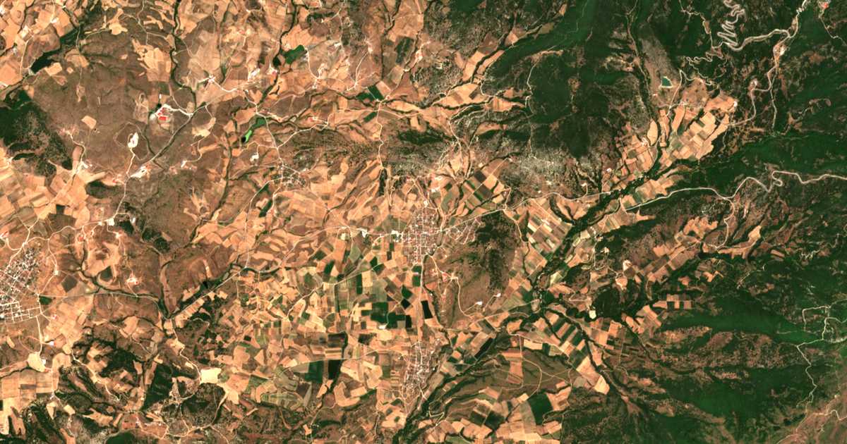 Satellitenkarte von Olympiás