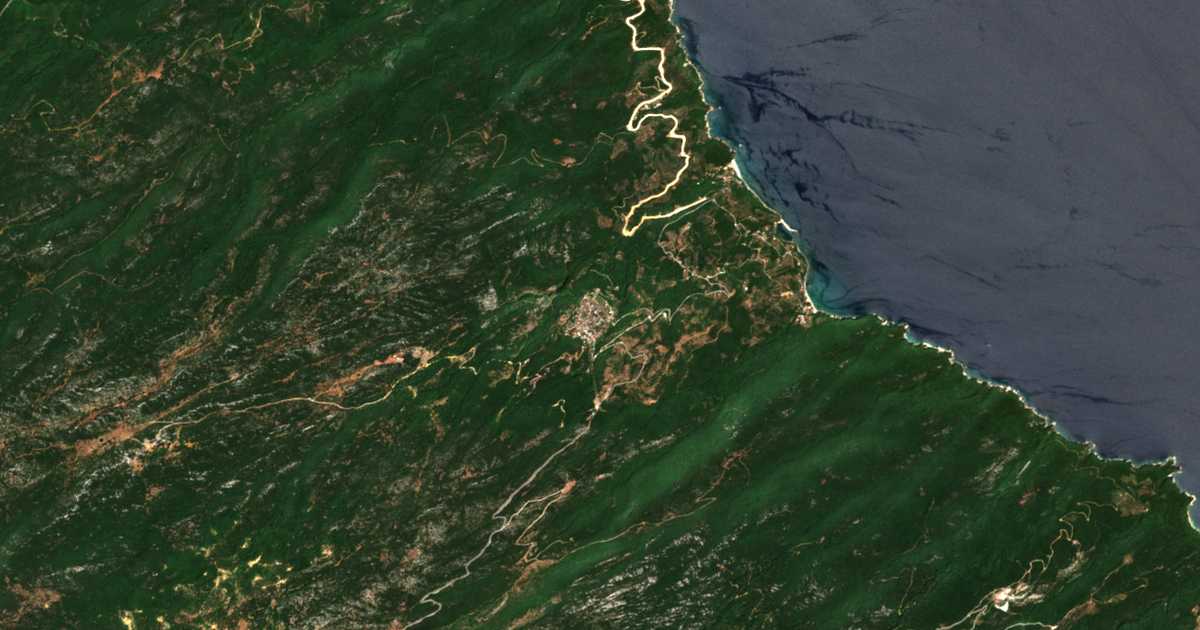 Satellitenkarte von Keramídion