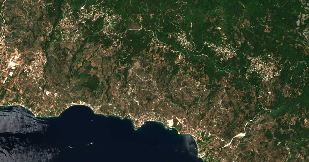 Satellitenkarte von Agía Triás