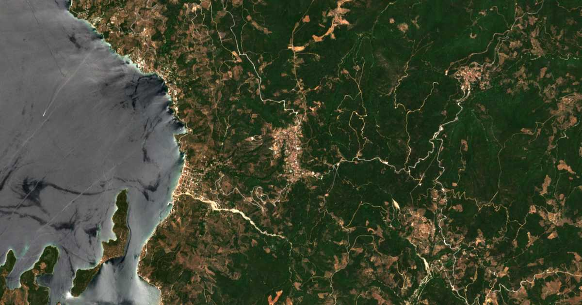 Satellitenkarte von Lafkos