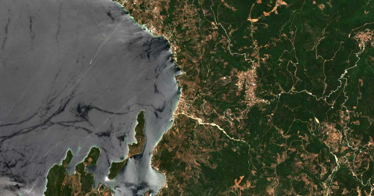 Satellitenkarte von Milína
