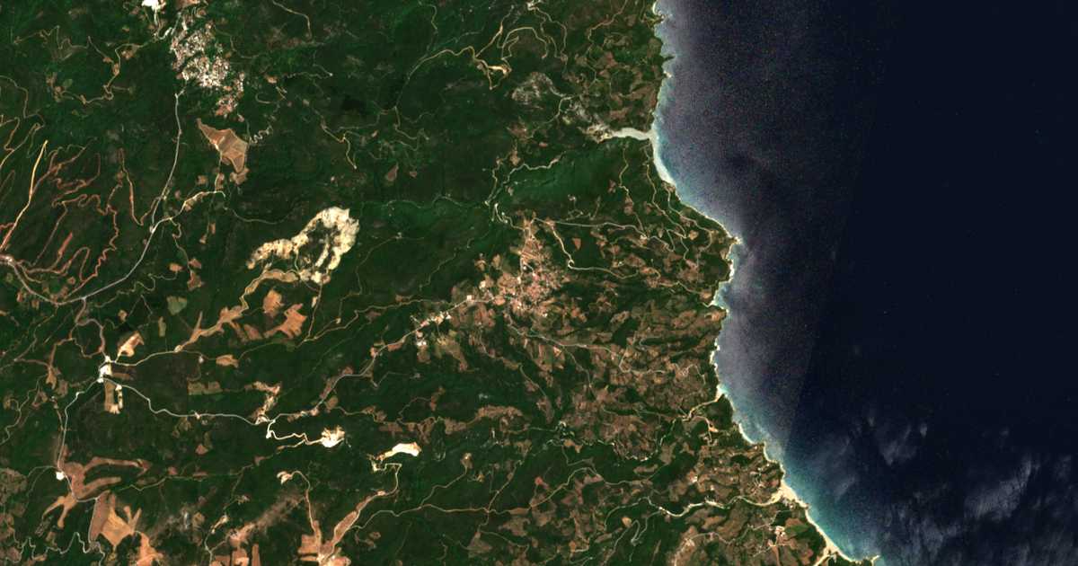 Satellitenkarte von Sykí