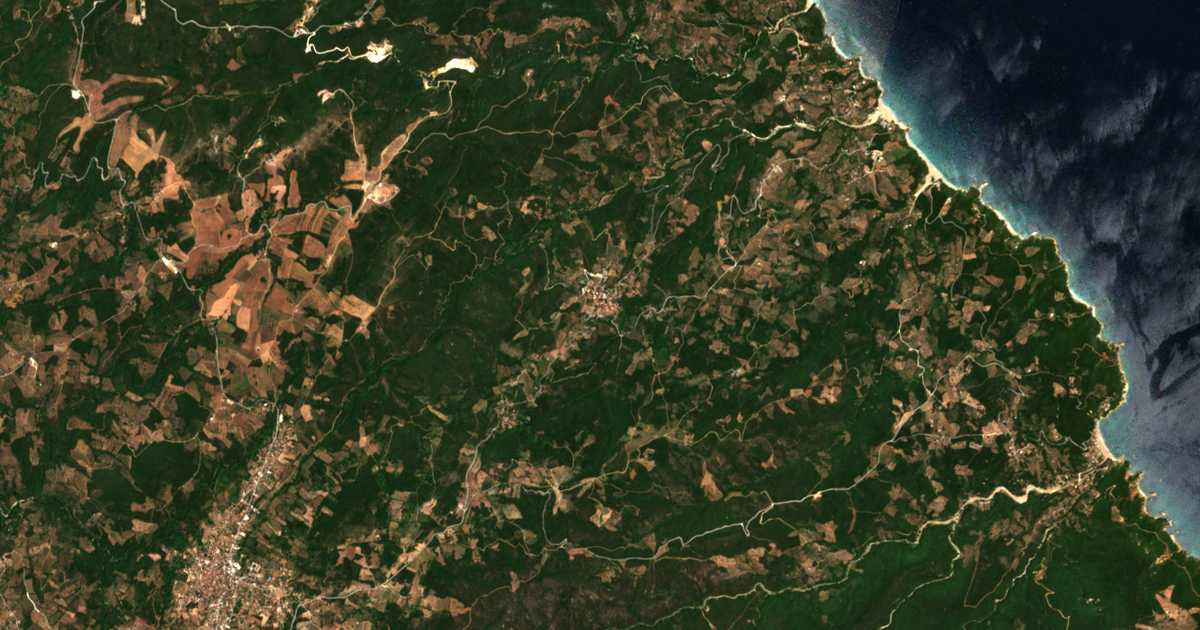 Satellitenkarte von Xinóvrysi