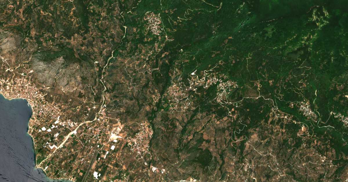 Satellitenkarte von Ágios Vlásios