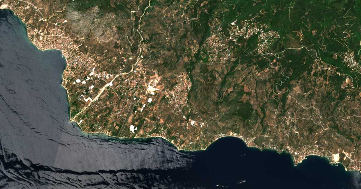 Satellitenkarte von Áno Lechónia