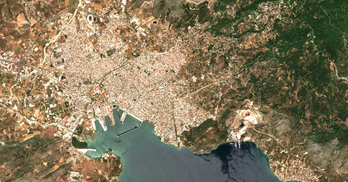 Satellitenkarte von Iolkós