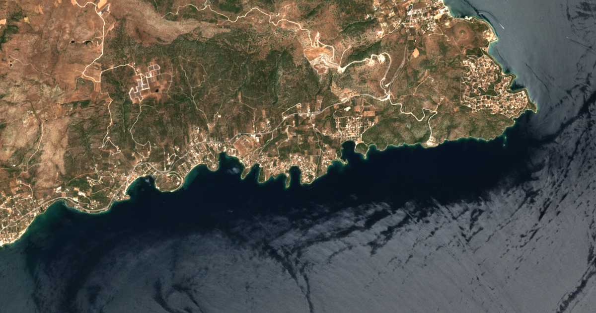 Satellitenkarte von Márathos