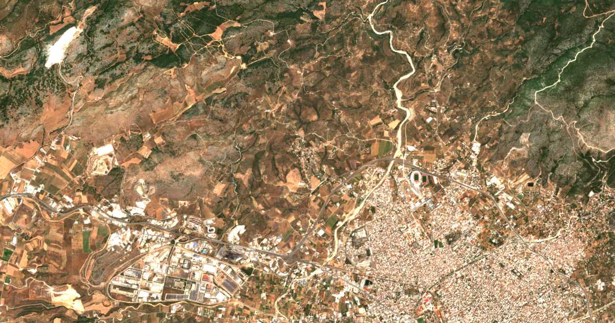 Satellitenkarte von Melissátika