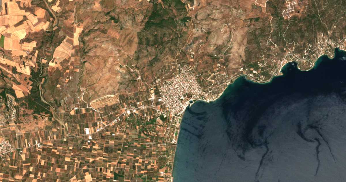 Satellitenkarte von Nea Anchialos