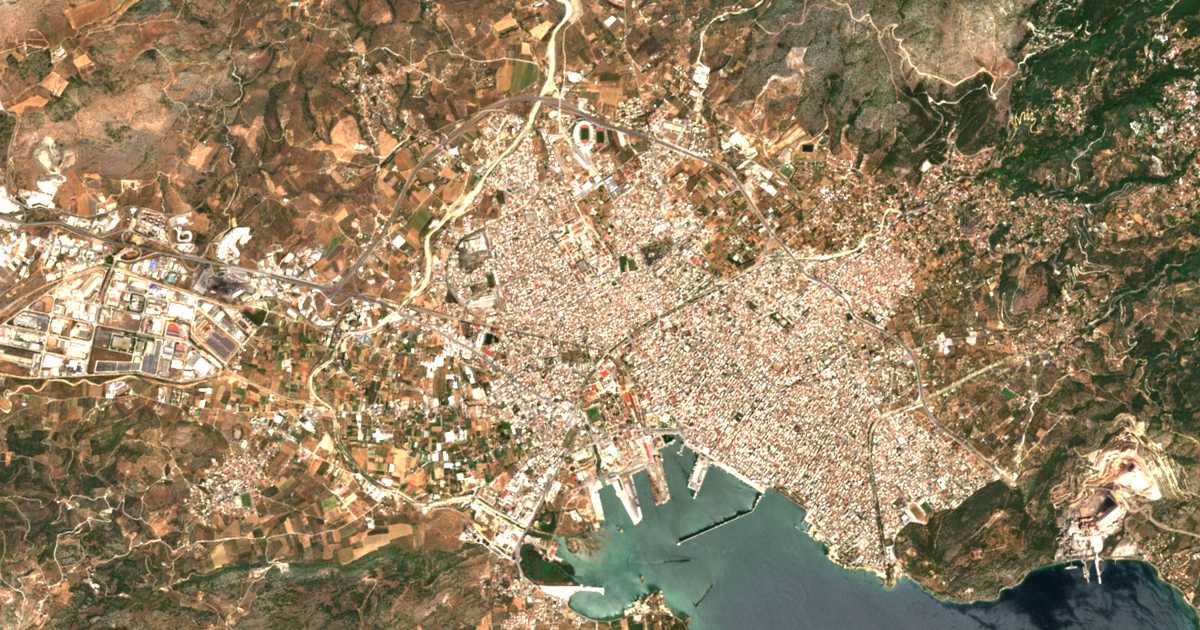 Satellitenkarte von Néa Ionía
