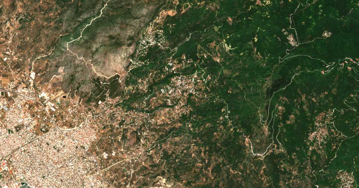 Satellitenkarte von Portaria