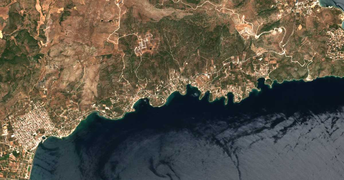 Satellitenkarte von Velanidiá