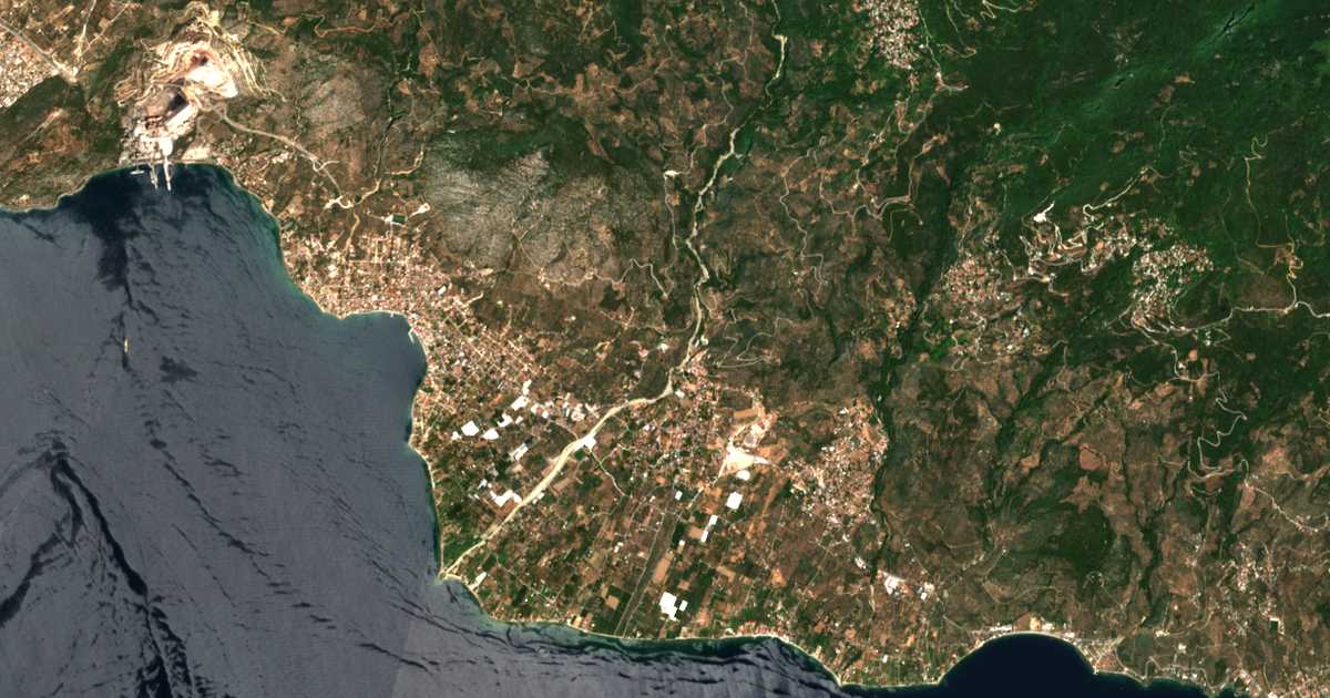 Satellitenkarte von Vrochiá