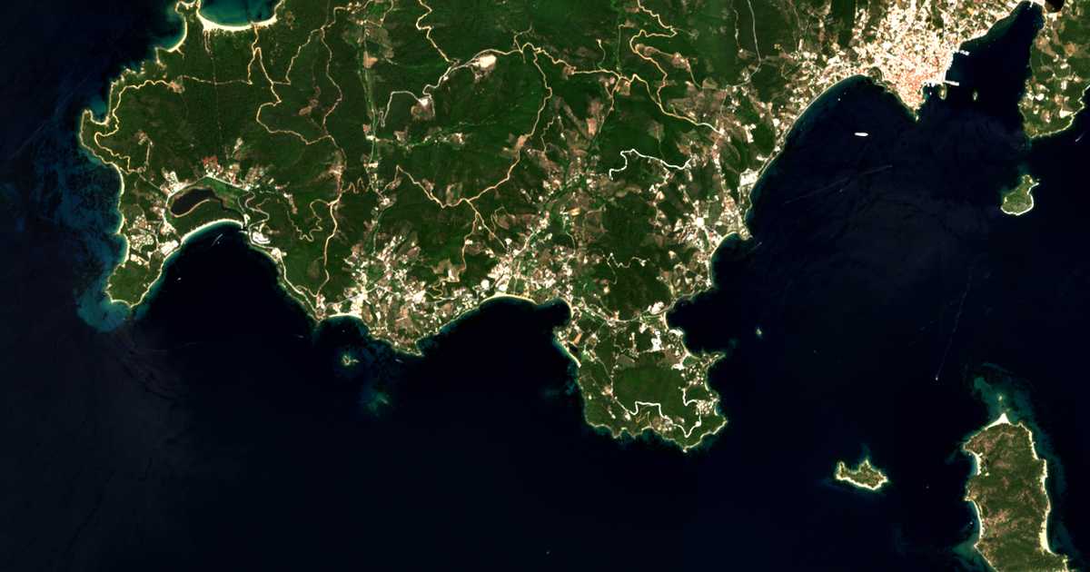 Satellitenkarte von Koliós