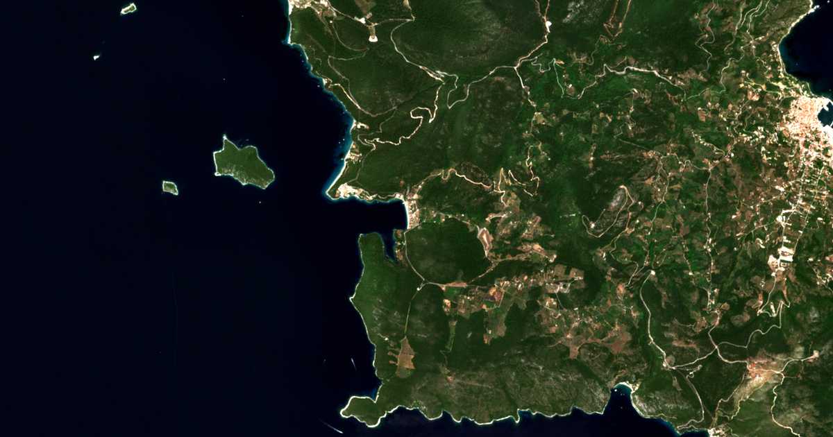 Satellitenkarte von Pánormos