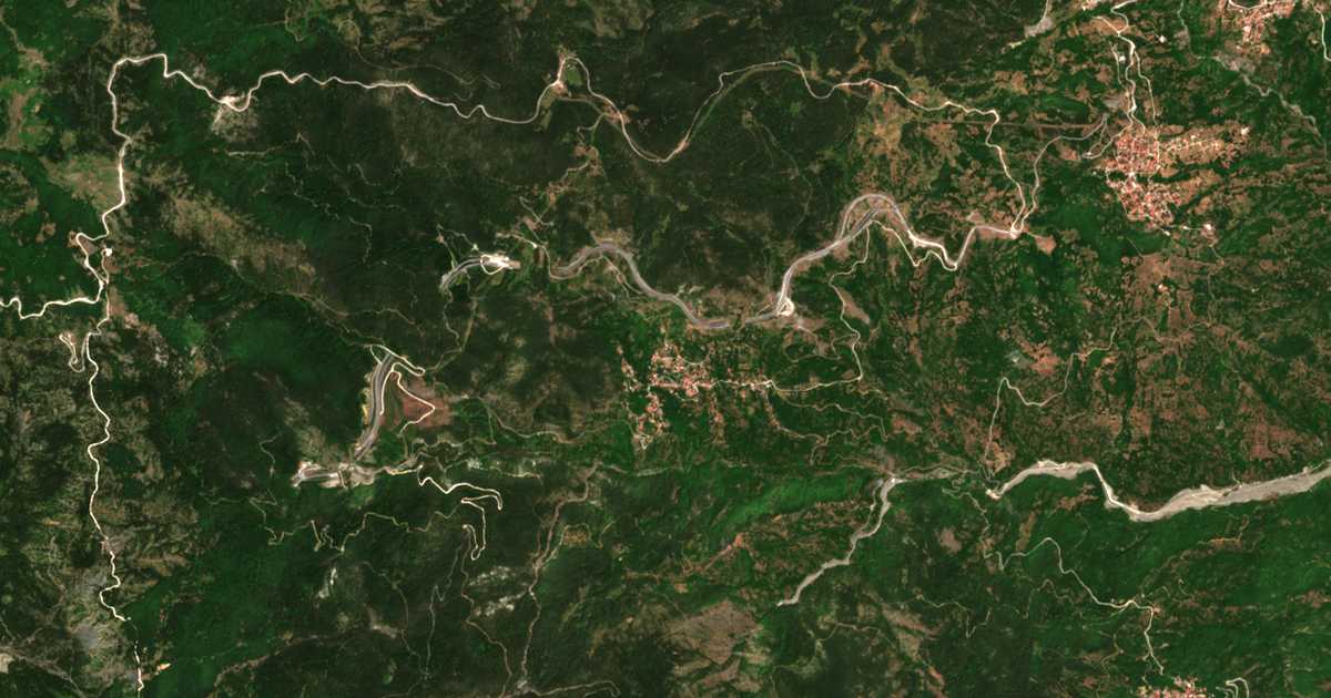 Satellitenkarte von Malakásion