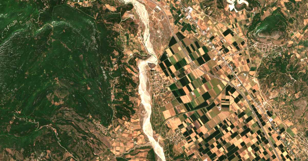 Satellitenkarte von Sarakína