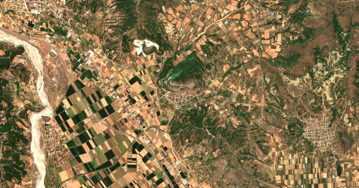 Satellitenkarte von Theópetra