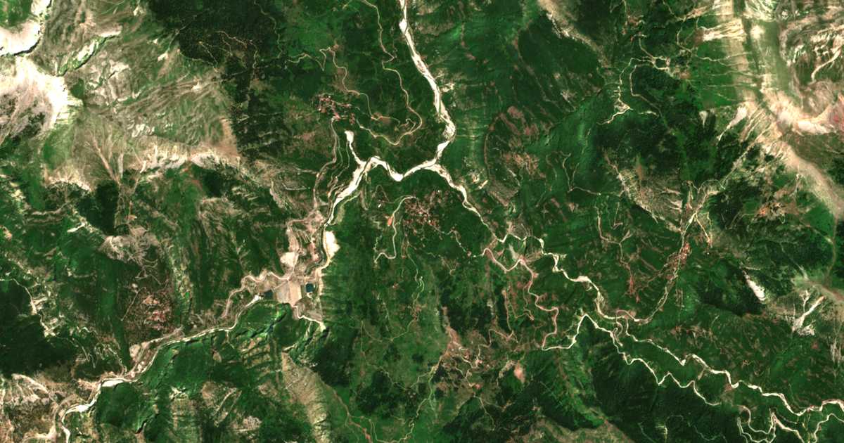 Satellitenkarte von Mesochóra