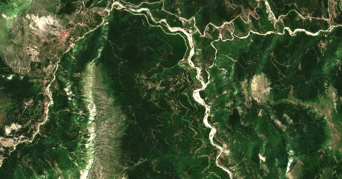 Satellitenkarte von Palaiochório