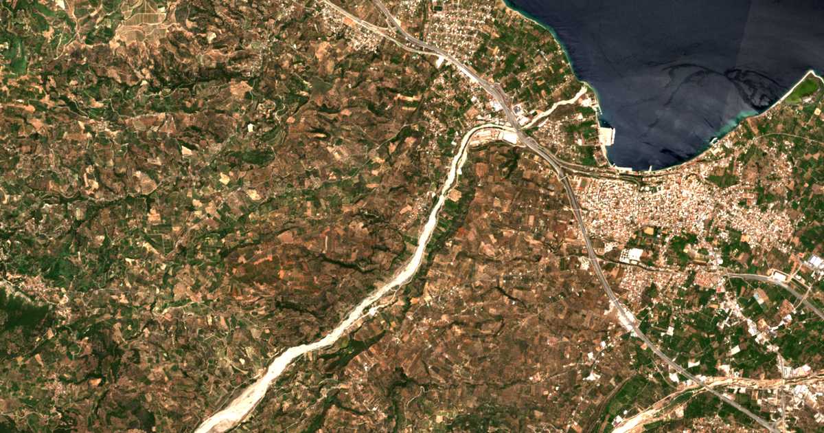 Satellitenkarte von Dimitrópoulon