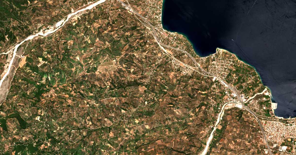 Satellitenkarte von Nerantziaí