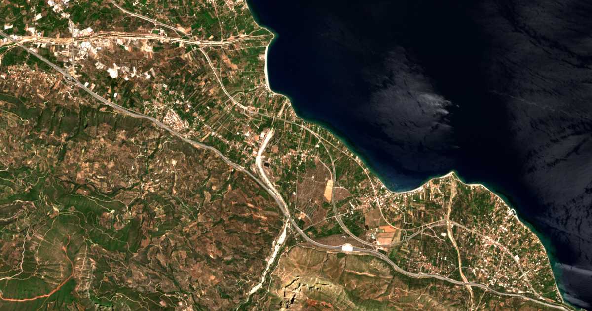 Satellitenkarte von Rodiá