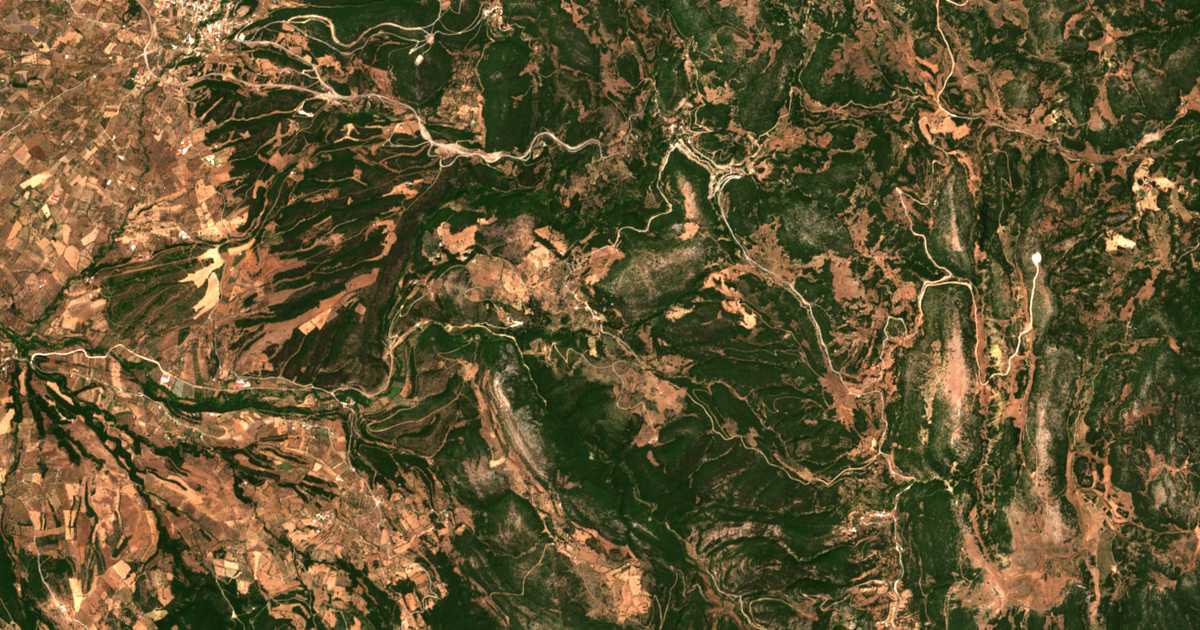 Satellitenkarte von Rodiá