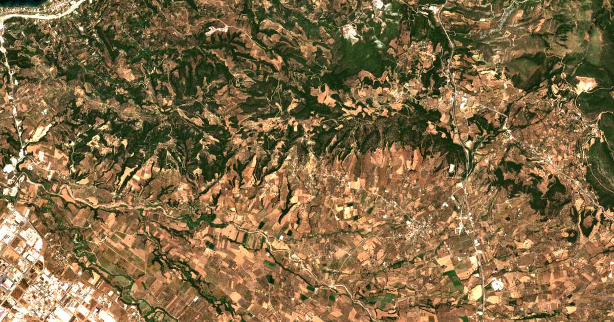Satellitenkarte von Stefáni