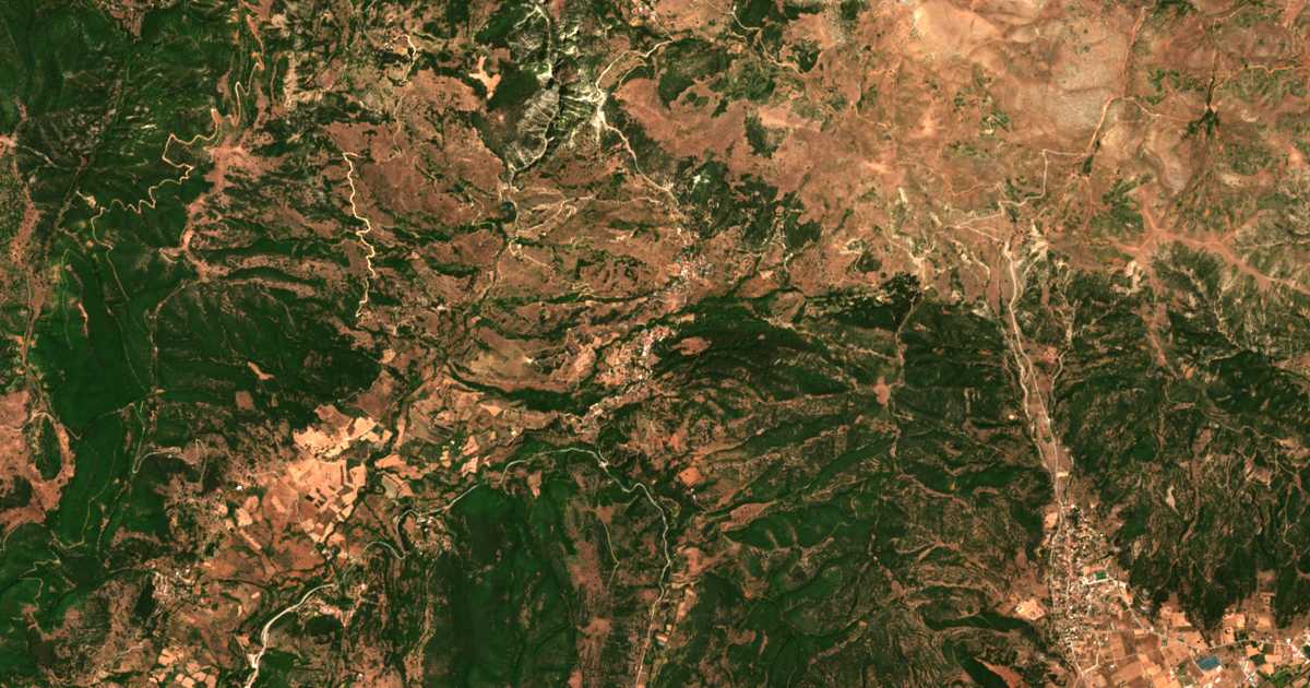 Satellitenkarte von Gouménissa