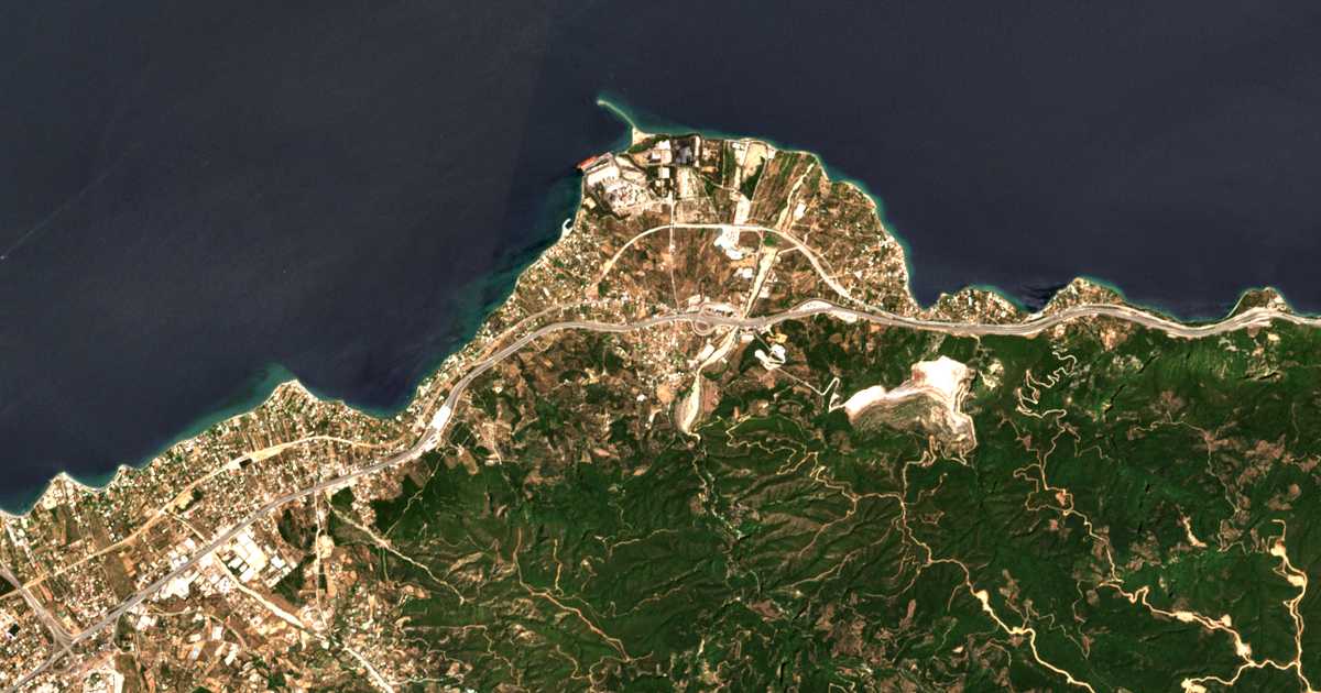 Satellitenkarte von Drépanon