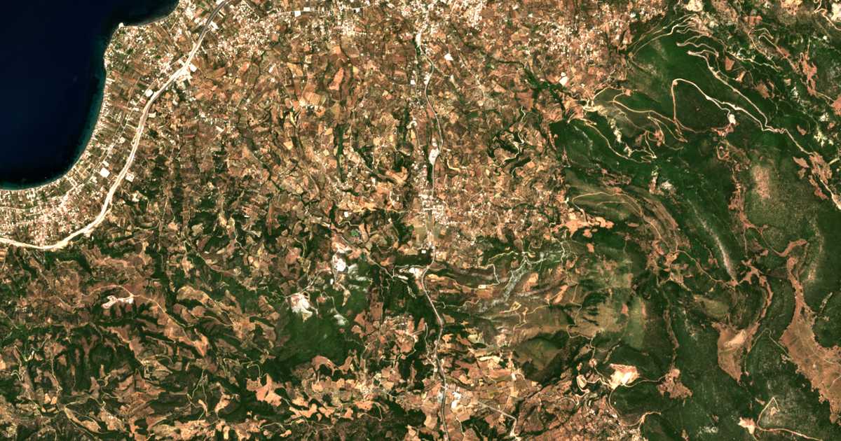 Satellitenkarte von Kallithéa