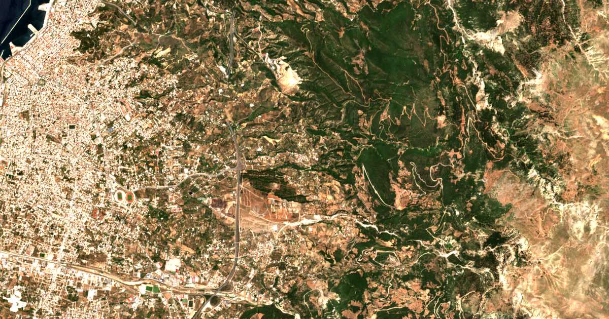Satellitenkarte von Romanós