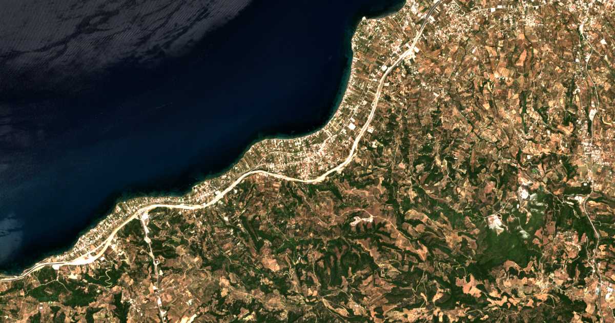 Satellitenkarte von Vrachnaíika