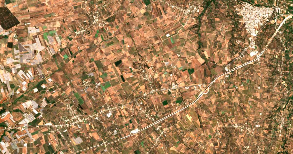 Satellitenkarte von Gomostón