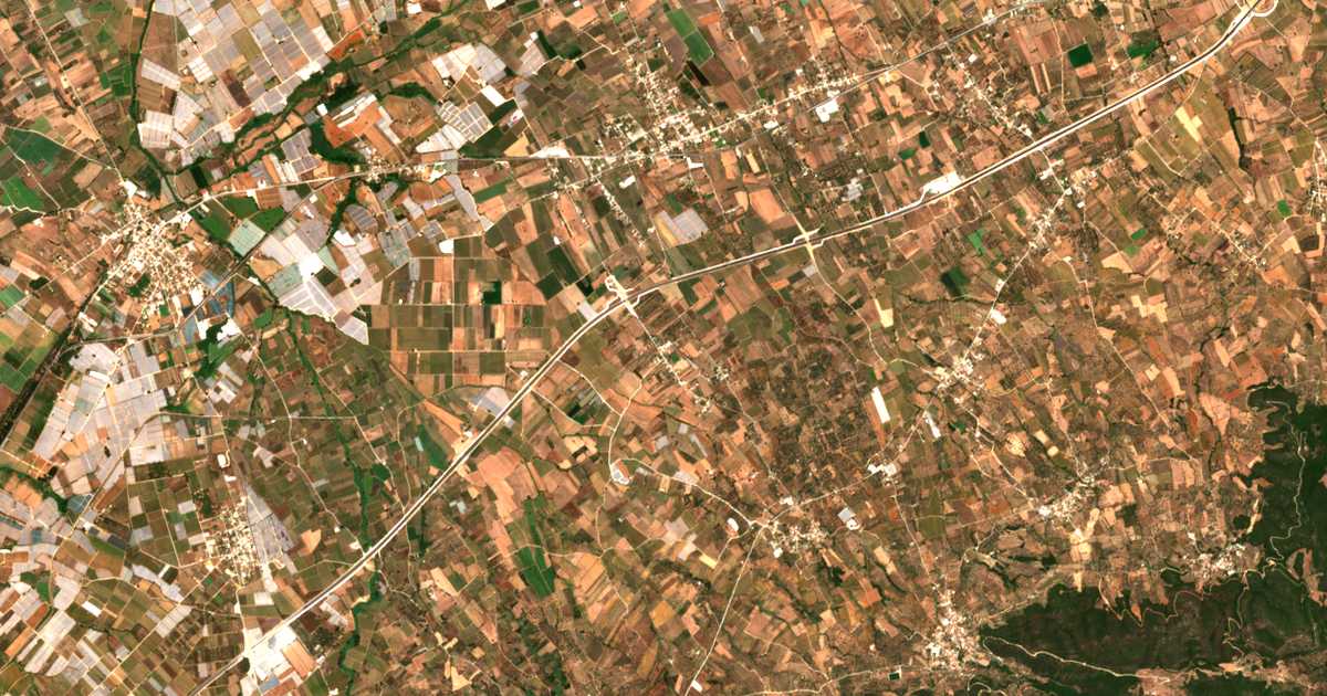 Satellitenkarte von Tsakónika
