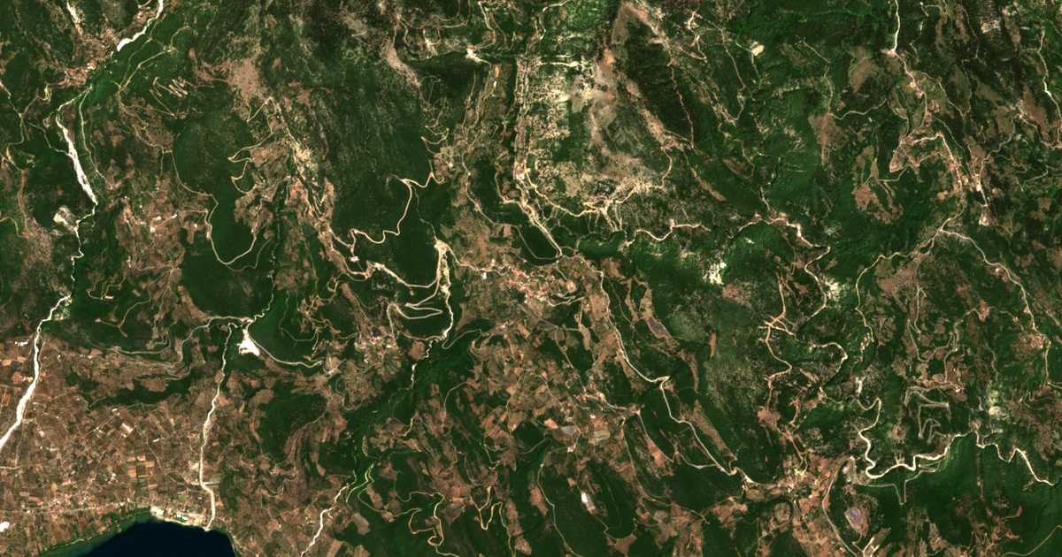Satellitenkarte von Kallithéa
