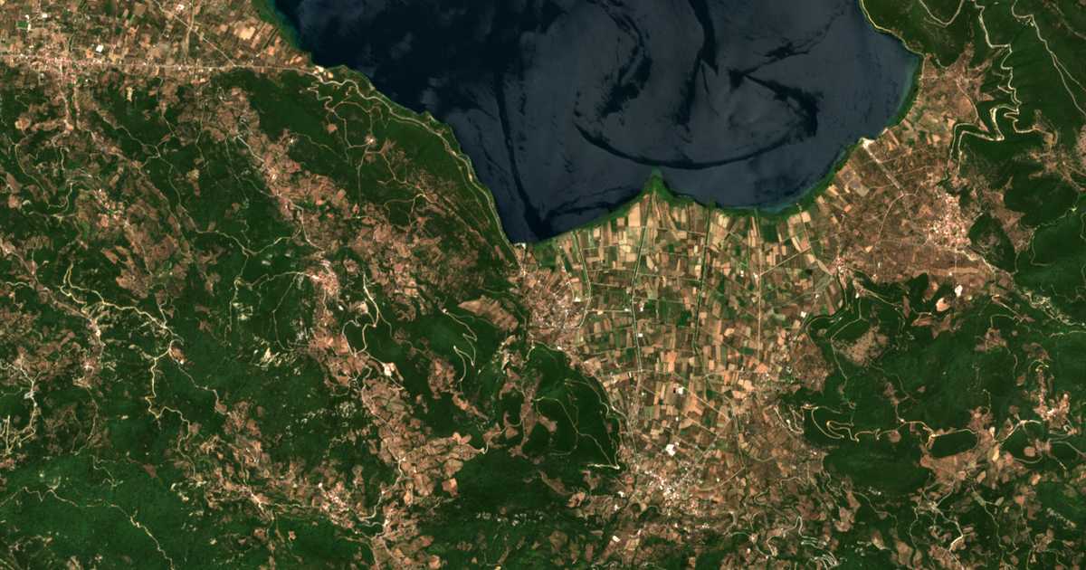 Satellitenkarte von Kapsoráchi
