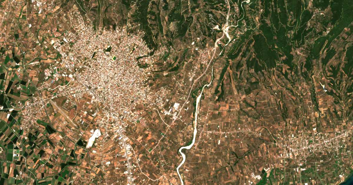 Satellitenkarte von Kokkinopýlia